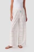 Surf Gypsy Palm Eyelet Wide Leg Pants