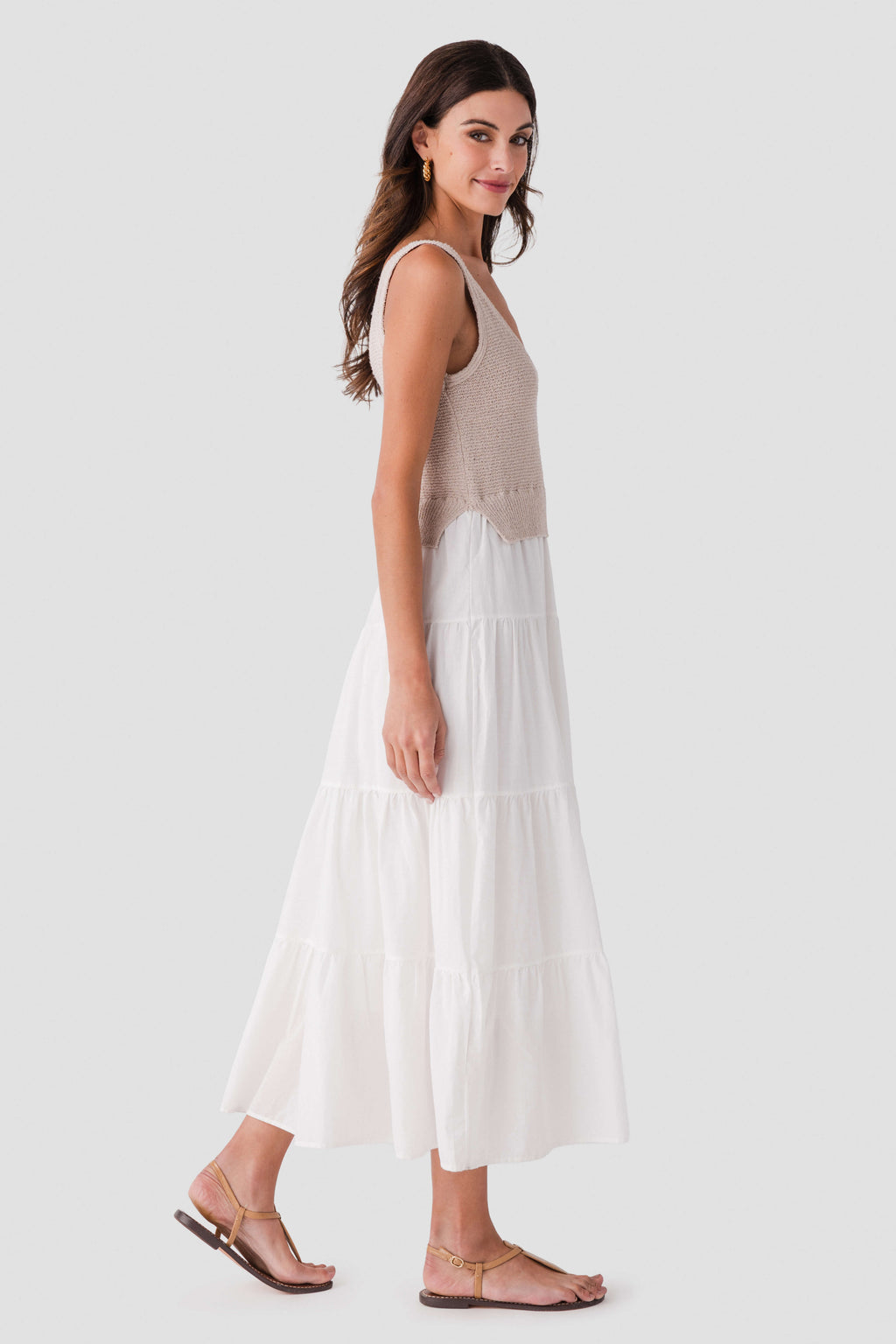 Elan Mixed Media Maxi Dress