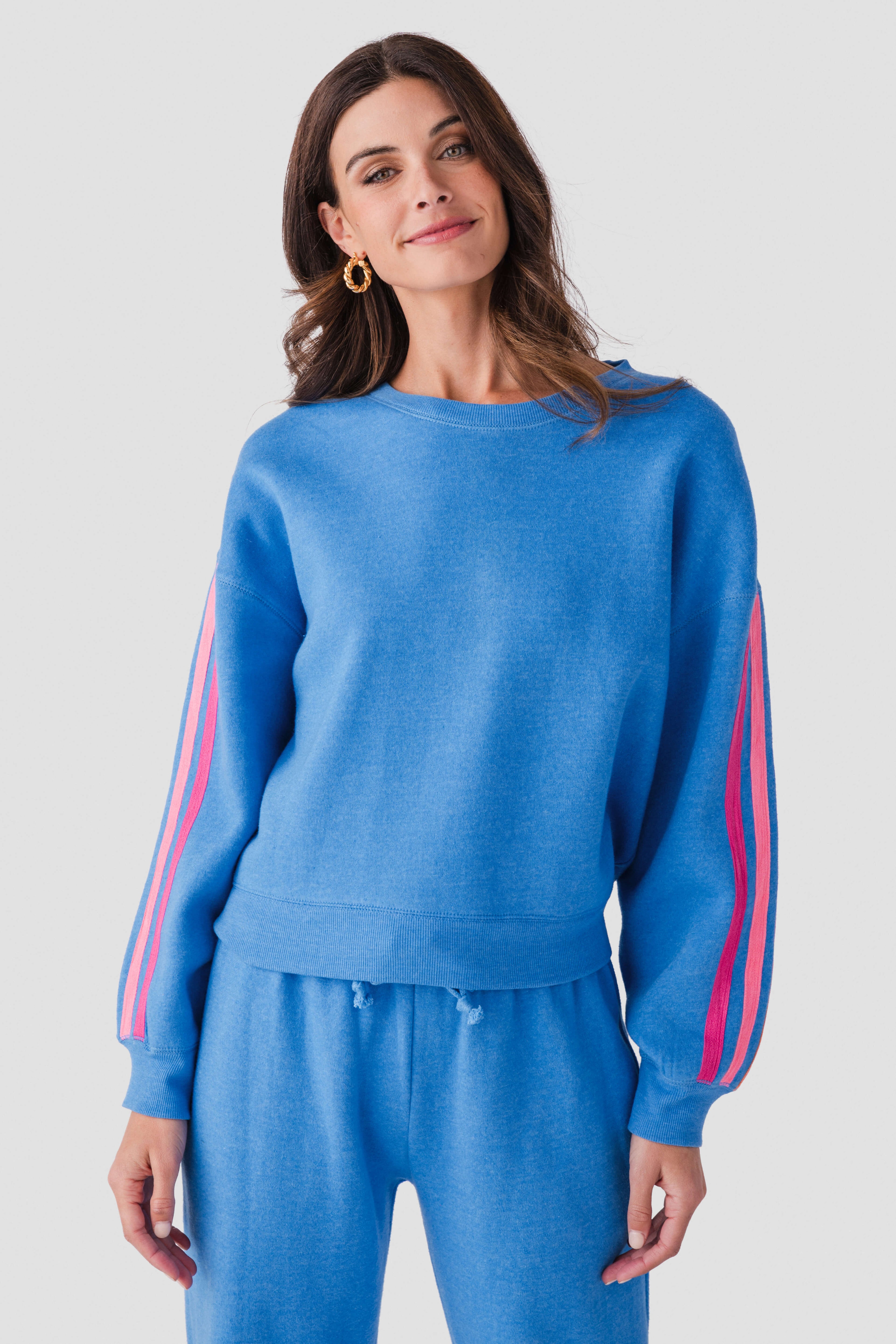 Vintage Havana Retro Stripe Fleece Sweatshirt