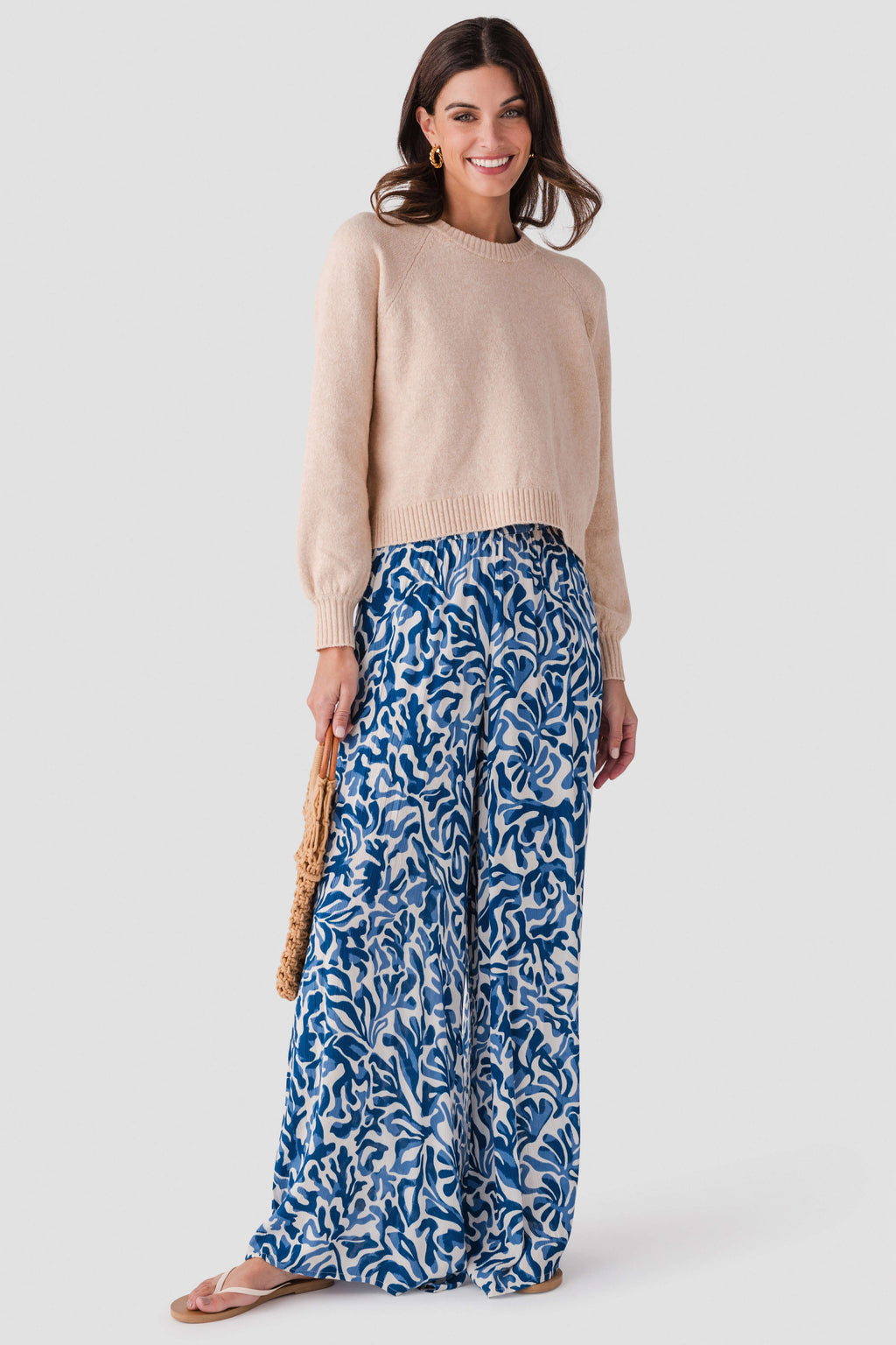 Elan Coral Printed Beach Pants