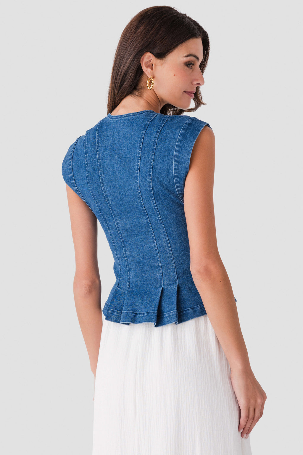 Free People Dylan Denim Vest