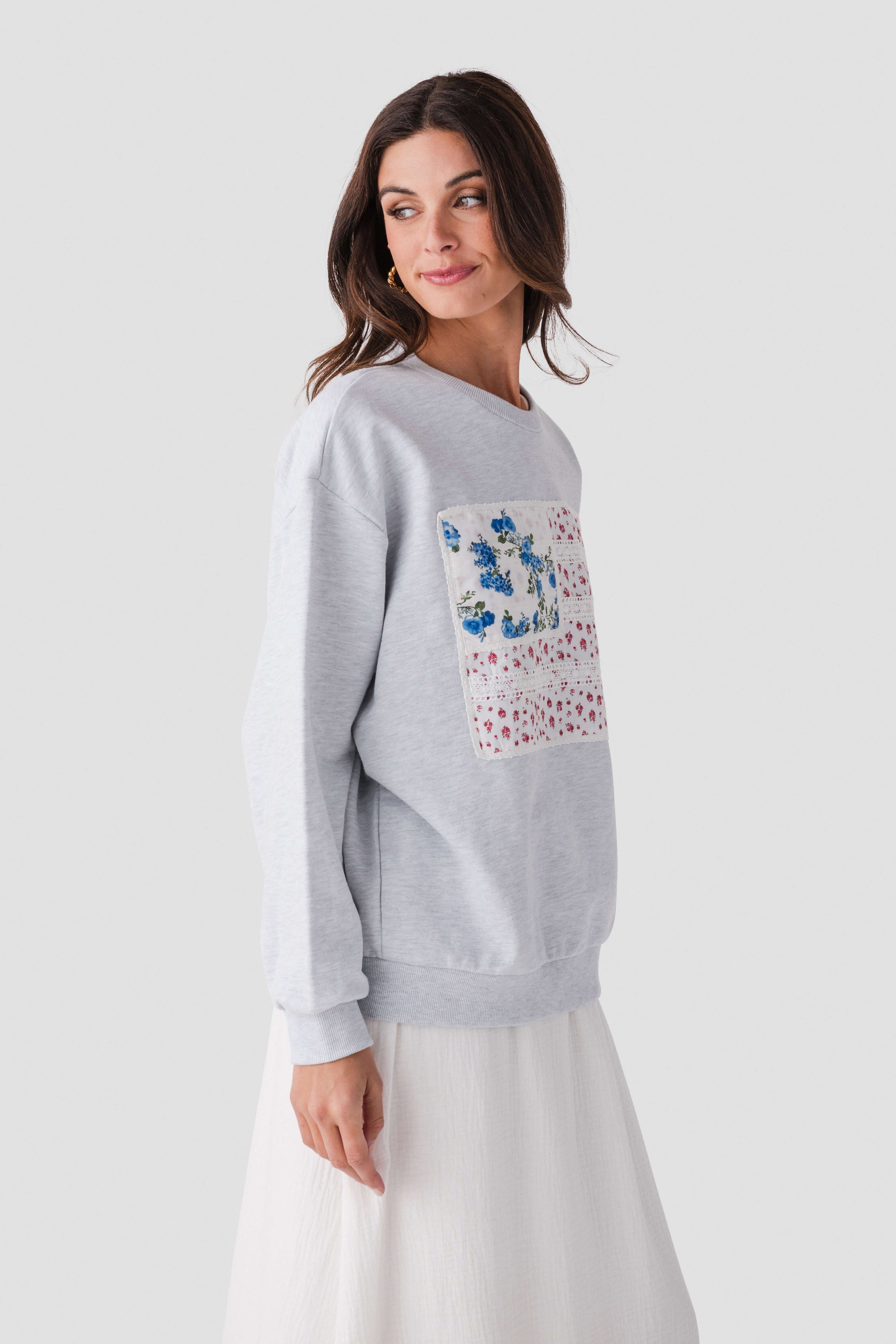 Vintage Havana American Flag Applique Crewneck