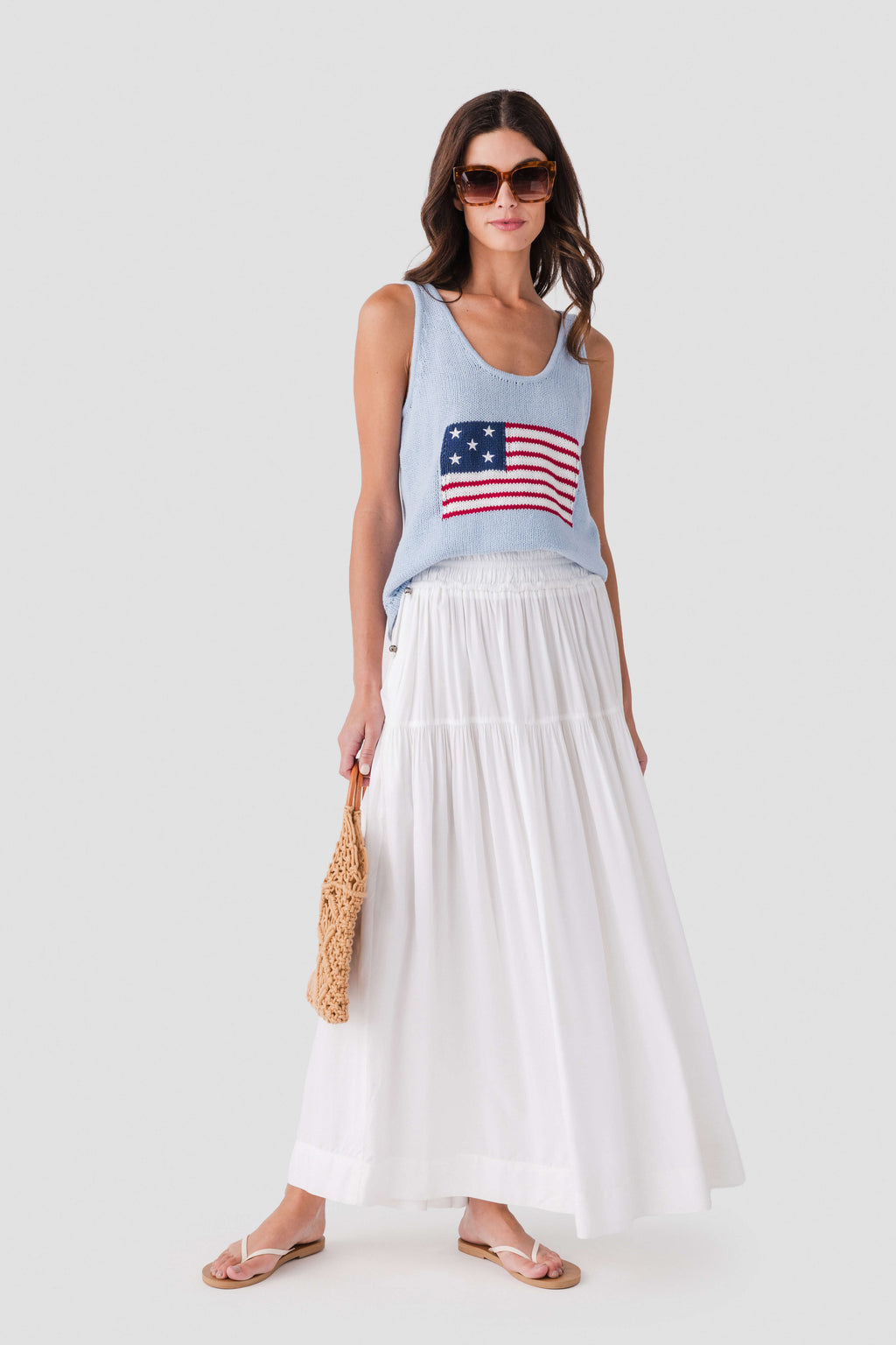 Ocean Drive American Flag Graphic Tank