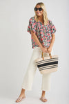 Risen White Wide Leg Crop Jeans