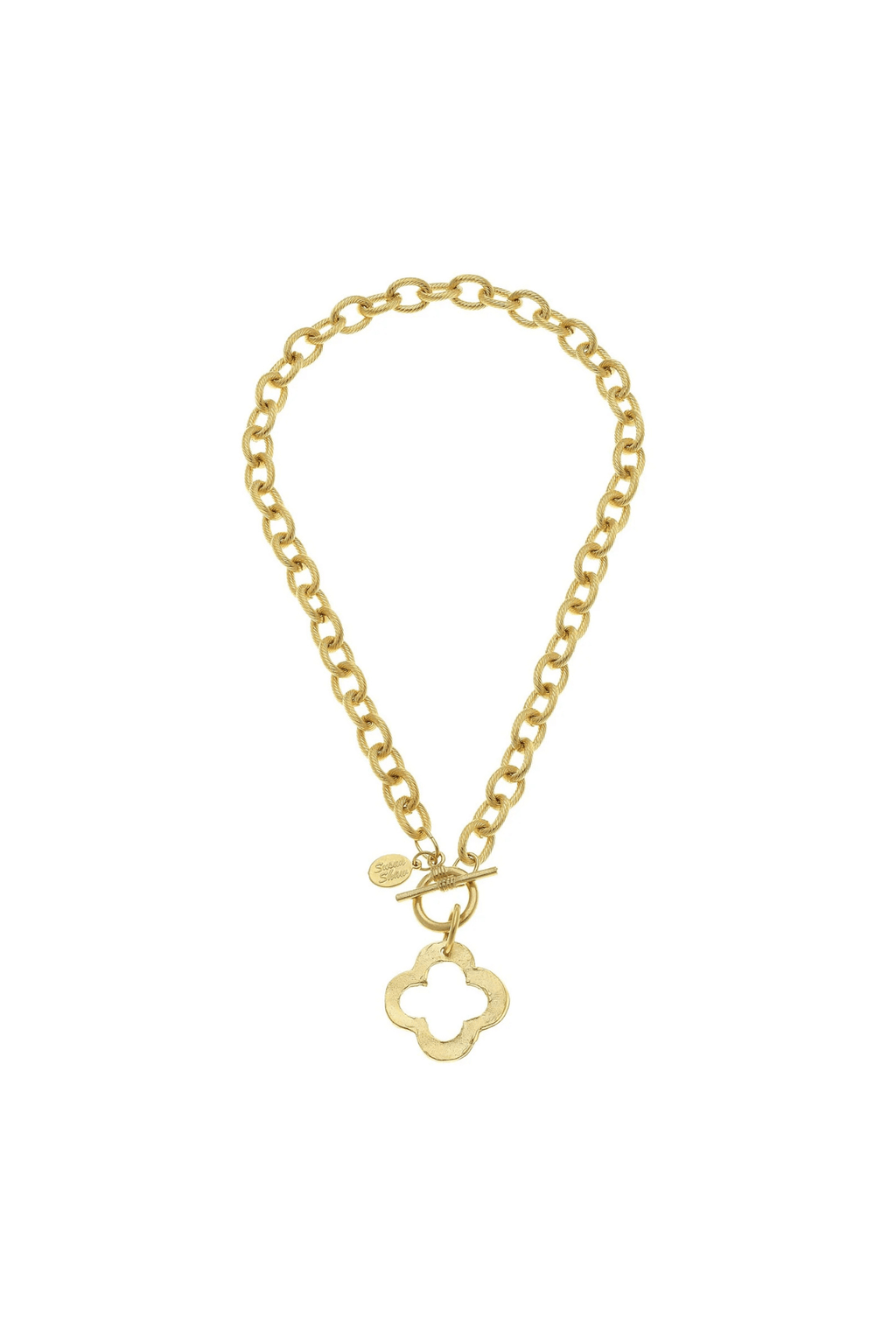 Susan Shaw Gold Clover Necklace