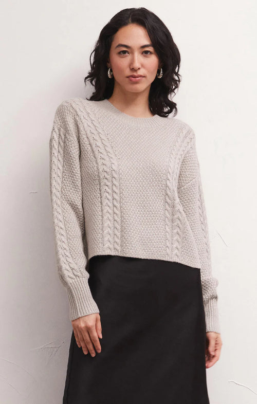 Z Supply Eternal Metallic Cable Sweater