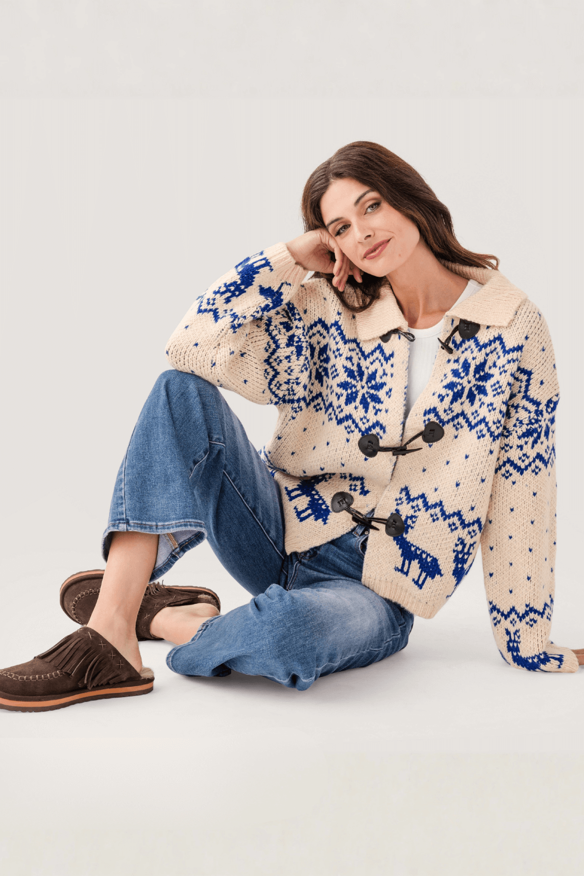 Bailey Rose Fair Isle Toggle Cardigan