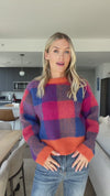 By Together Plaid Crewneck Sweater