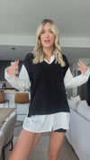 Elan Sweater Vest/Shirt Combo