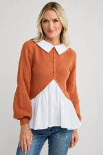 THML 2fer Collared Sweater