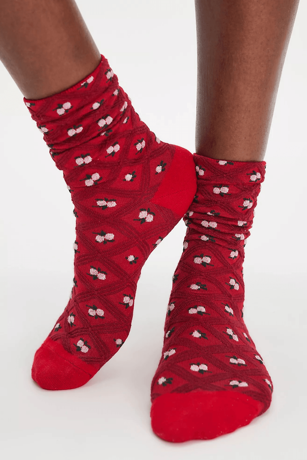 Free People Floral Jacquard Trouser Socks