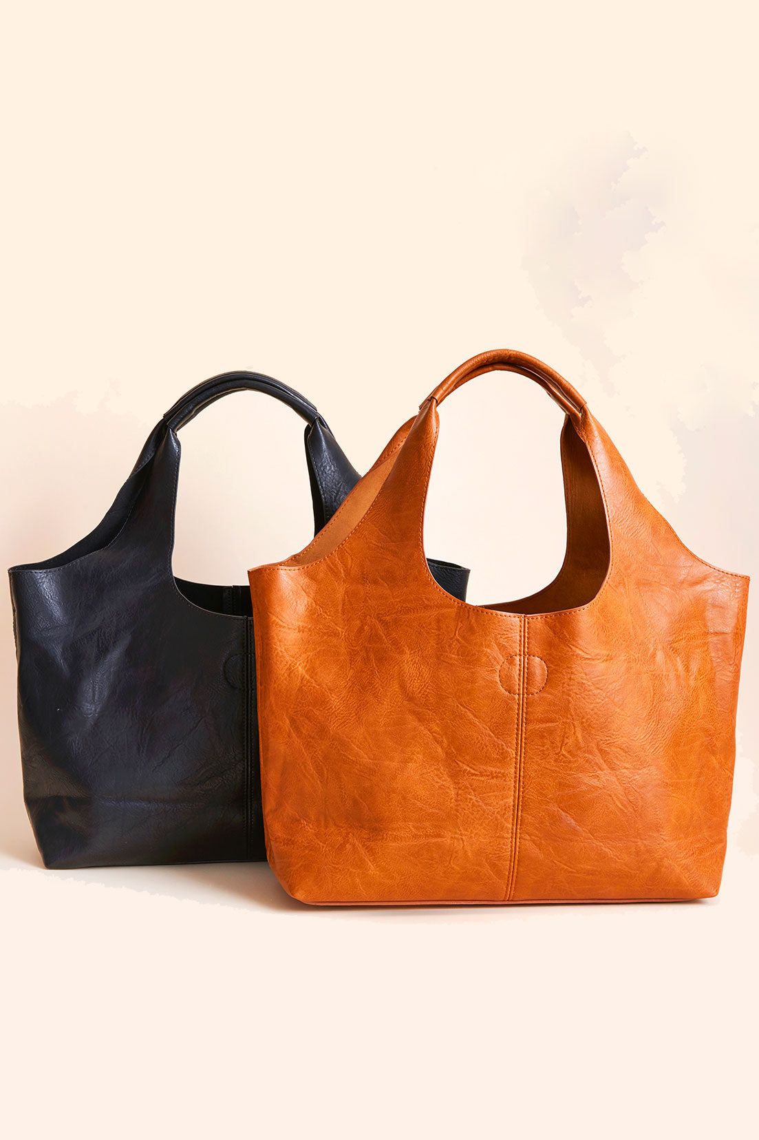 Vegan Leather Hobo Bag (comes with detachable insert small bag)