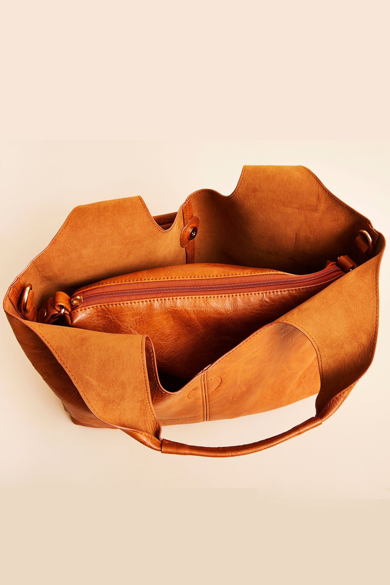 Social Threads Vegan Leather Hobo Bag