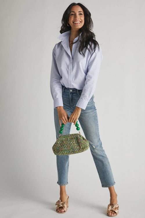 Risen Mid-Rise Slim Straight Jeans