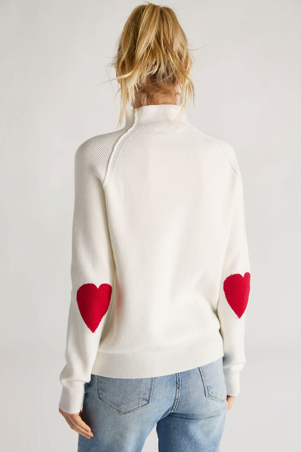 Cezele Heart Sleeve Sweater