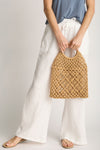 Bamboo Handle Crochet Bag