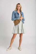 Faux Suede Sling Bag