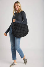 Free People Quilted Carryall Hobo Bag