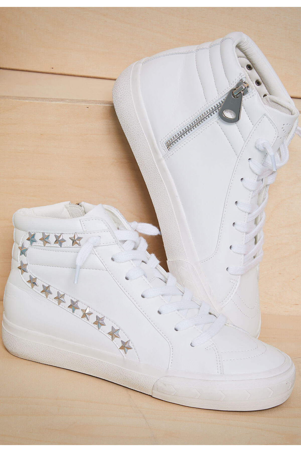 WOMENS LADIES ZIP STUDDED HIGH TOP ANKLE TRAINERS PARTY SNEAKERS WOMEN SHOES