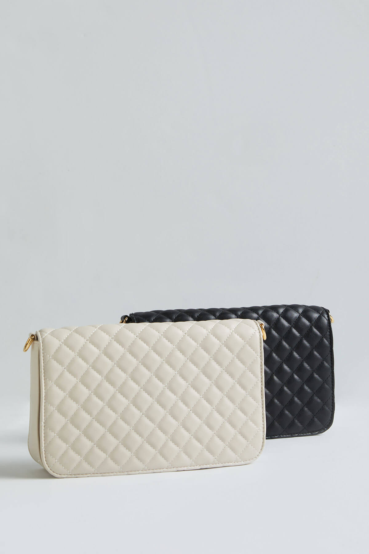 Vegan Quilted Flap Clutch
