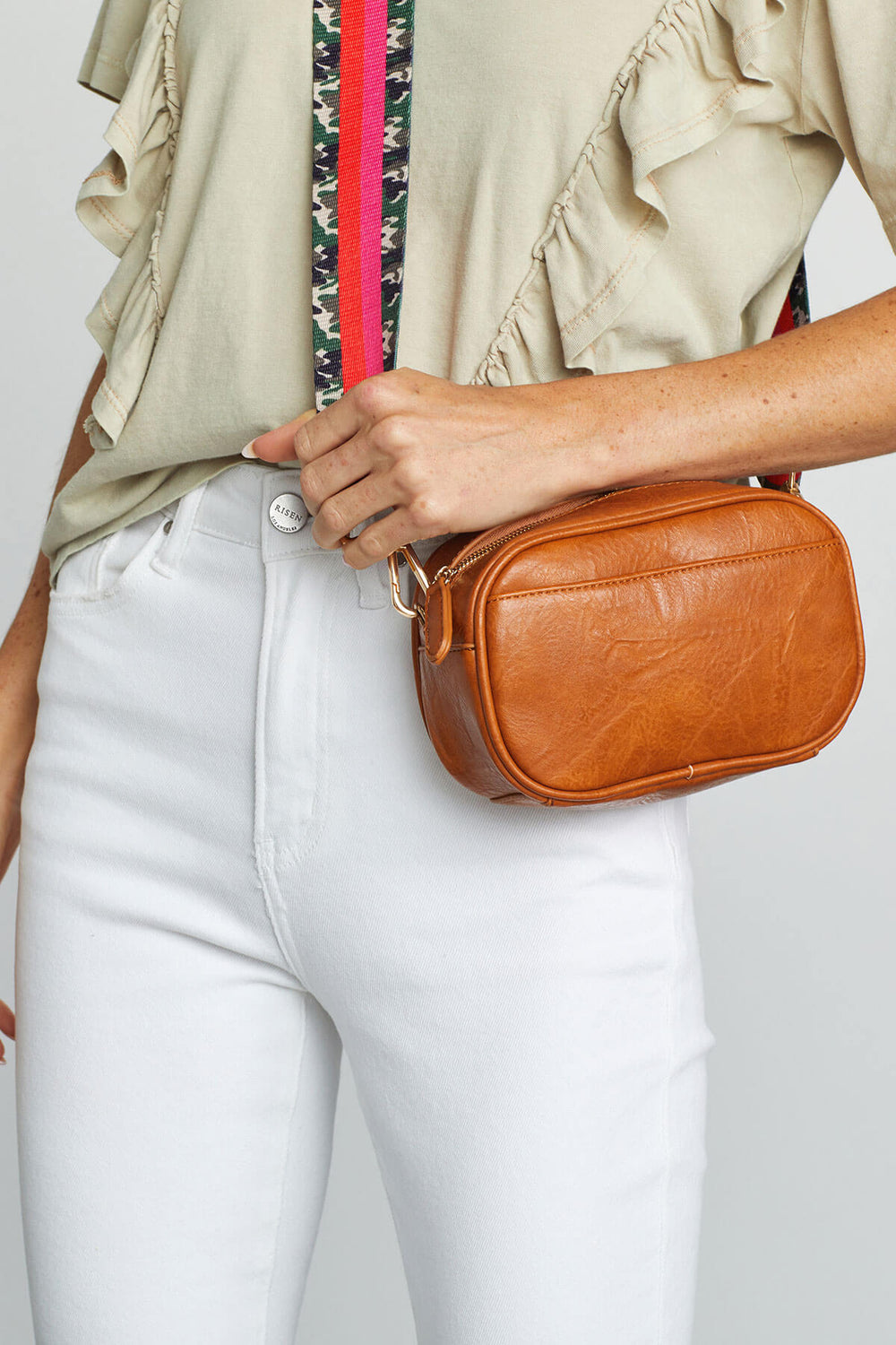 Vegan Leather Camera Bag (Available in Camel, Black and Stone) Social