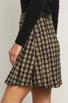 Fate Plaid Gingham Pleated Skirt