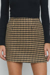 Moodie Houndstooth Mini Skirt