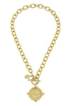 Susan Shaw Gold Compass Toggle Necklace