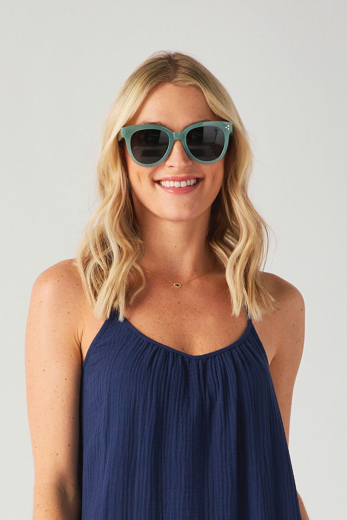 Black Flat Top Sunglasses - Designer Sunglasses | INTERMIX